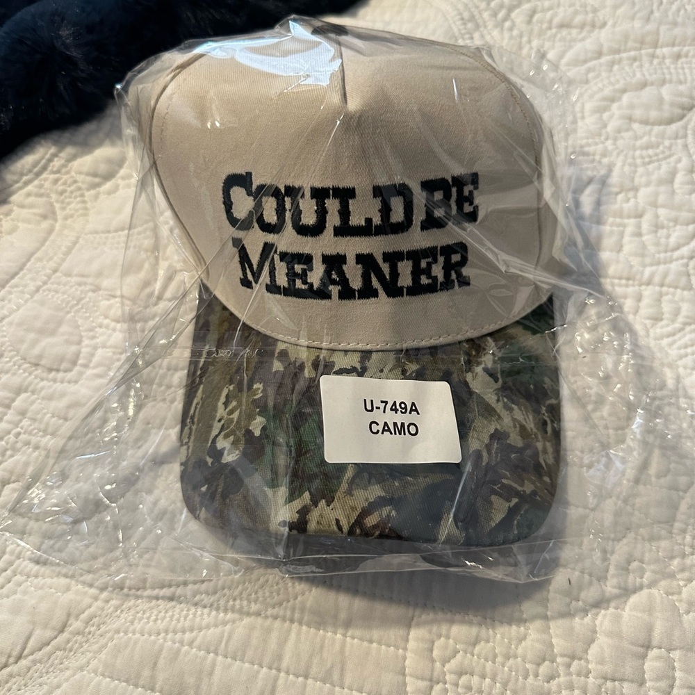 Could Be Meaner Camo baseball Cap